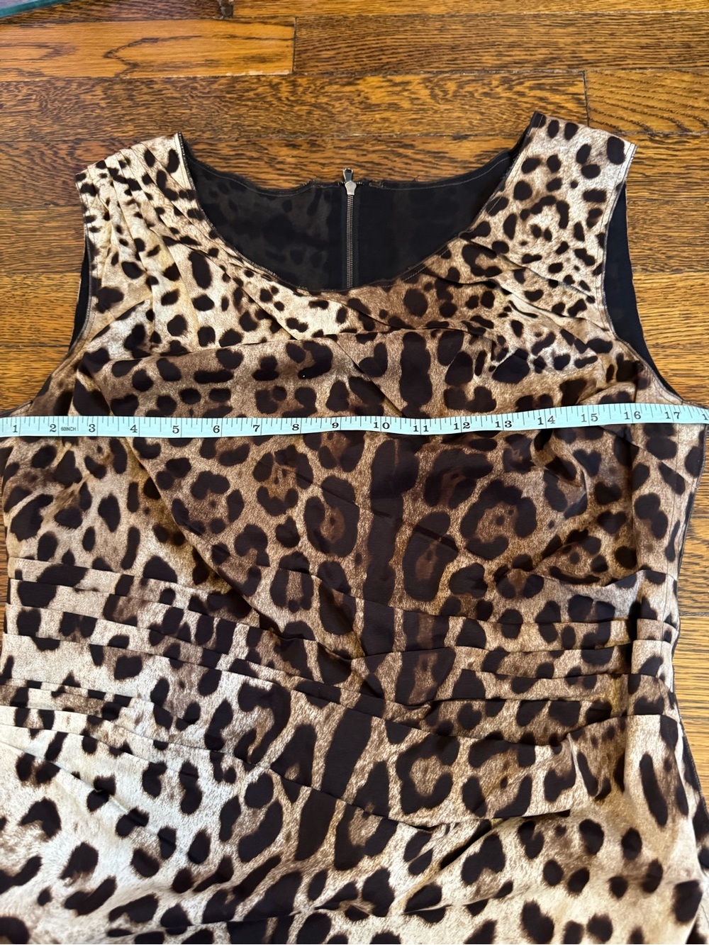 Dolce&Gabbana silk Leopard Print Sleeveless Sheath Dress - Brown IT 46 - Picture 10 of 14